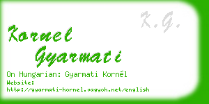 kornel gyarmati business card